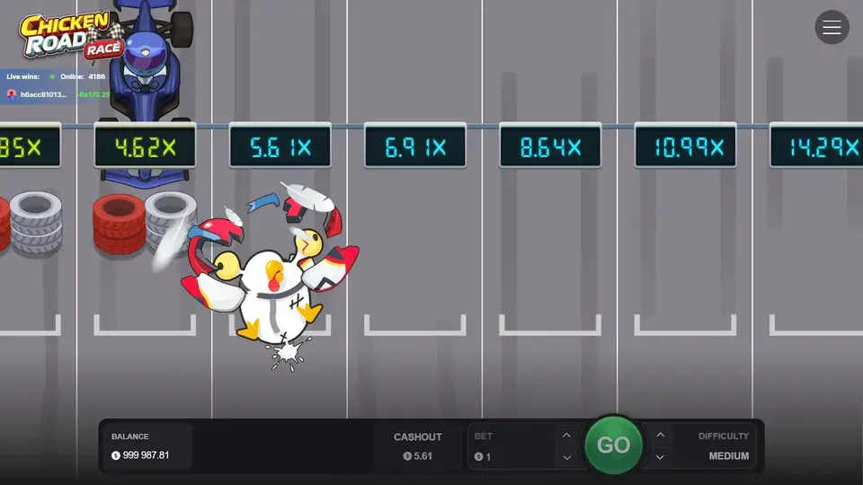 Chicken Road Race app runda förlorad